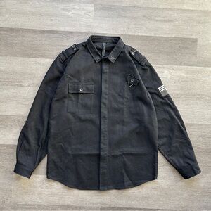 BLACK SCALE Mens Heavy Cotton Twill Military Style CPO Shirt - Sz XL - Preowned